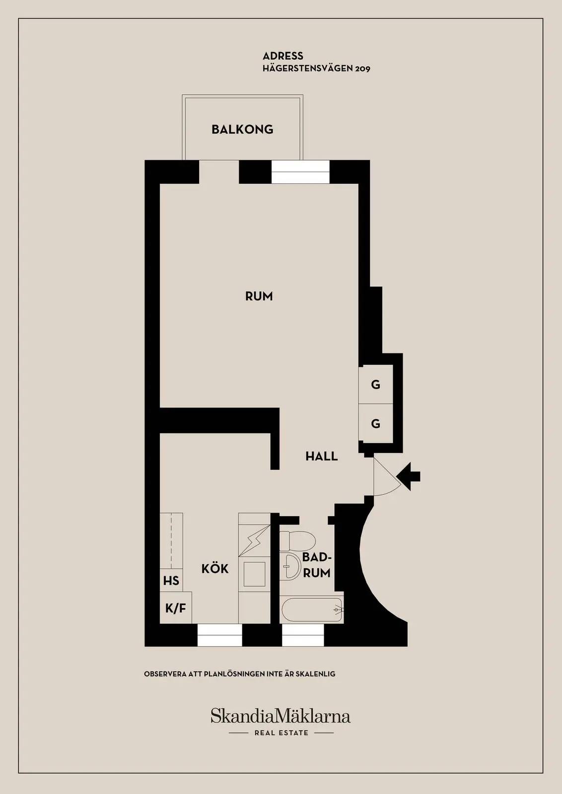 Floor plan for Hägerstensvägen 209