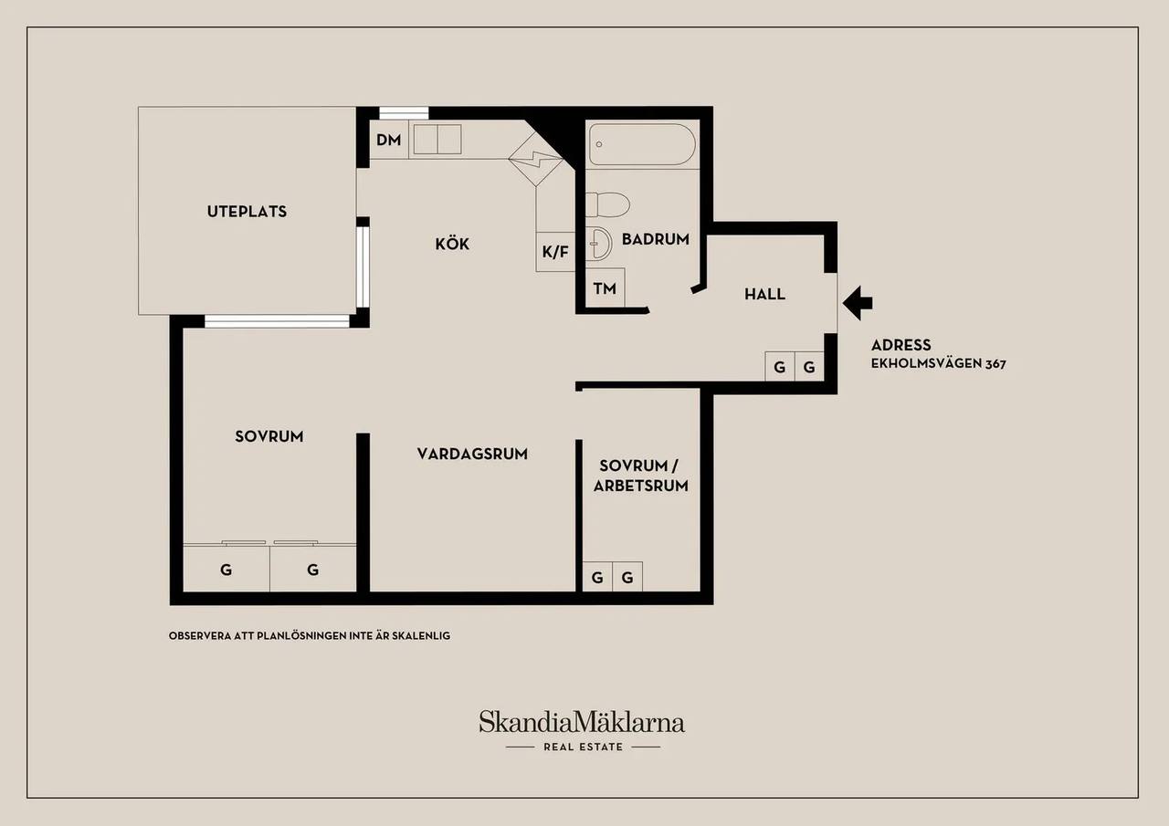 Floor plan for Ekholmsvägen 367