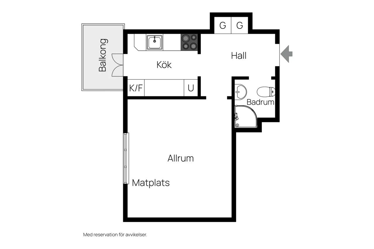Floor plan for Luxgatan 9