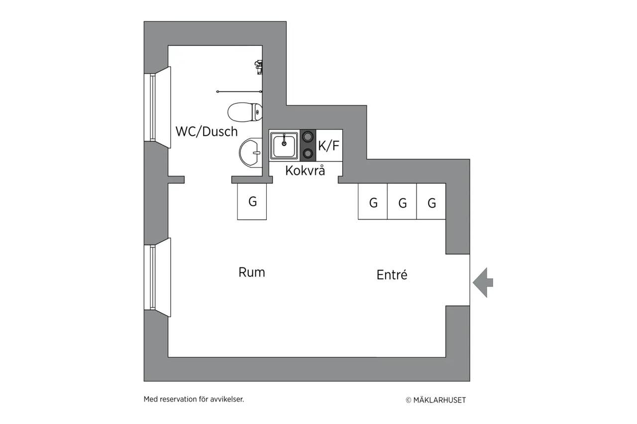 Floor plan for Follingbogatan 18, våning 4/4