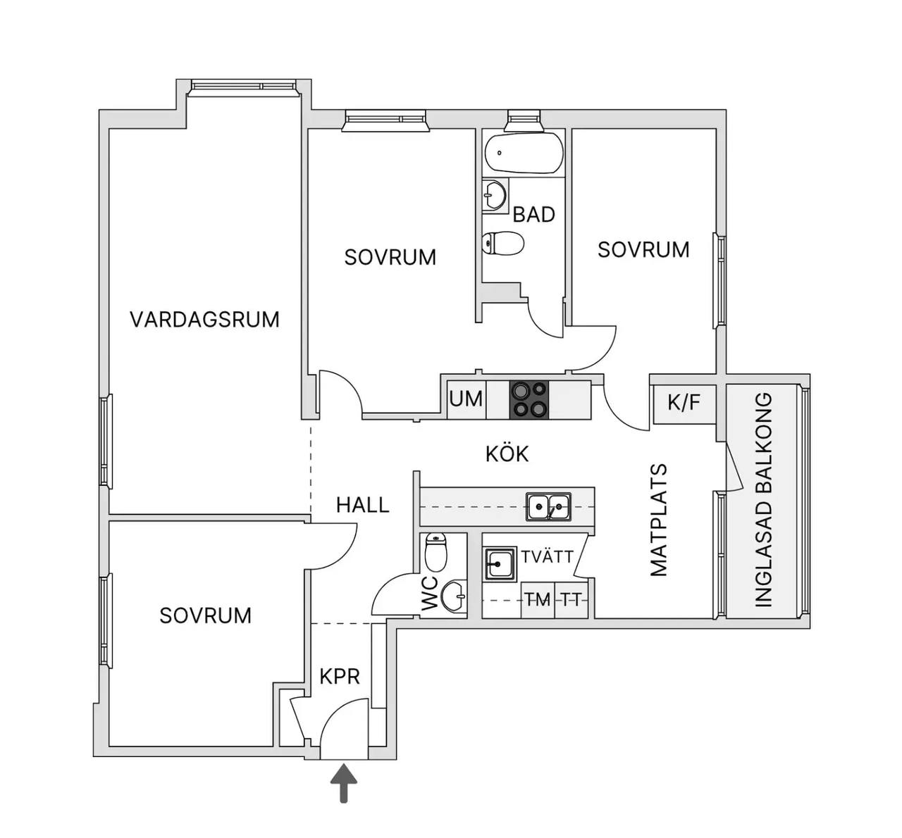 Floor plan for Skyttevägen 5