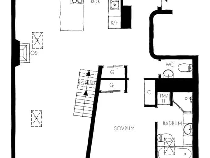 Floor plan for Sankt Eriksgatan 61, 5 tr