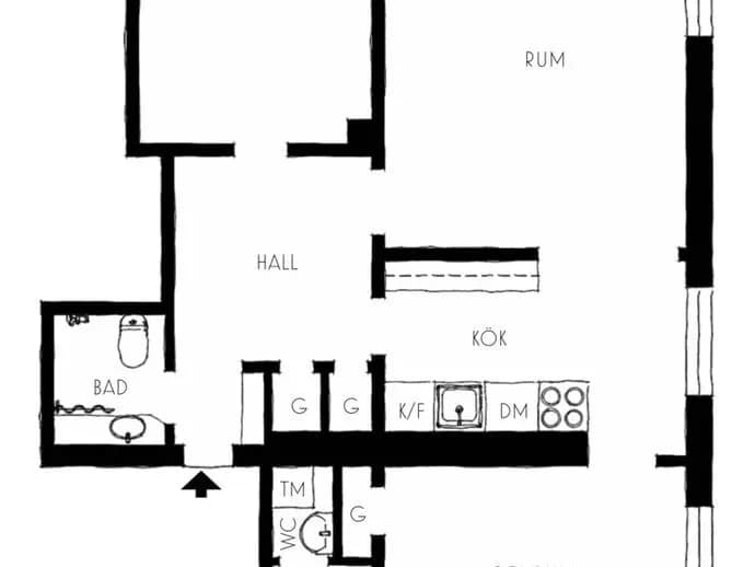 Floor plan for Wollmar yxkullsgatan 50A