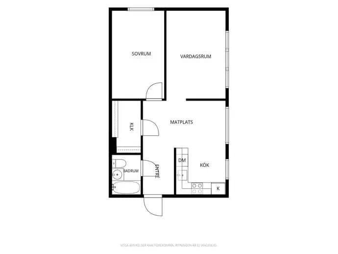Floor plan for Sturegatan 96A