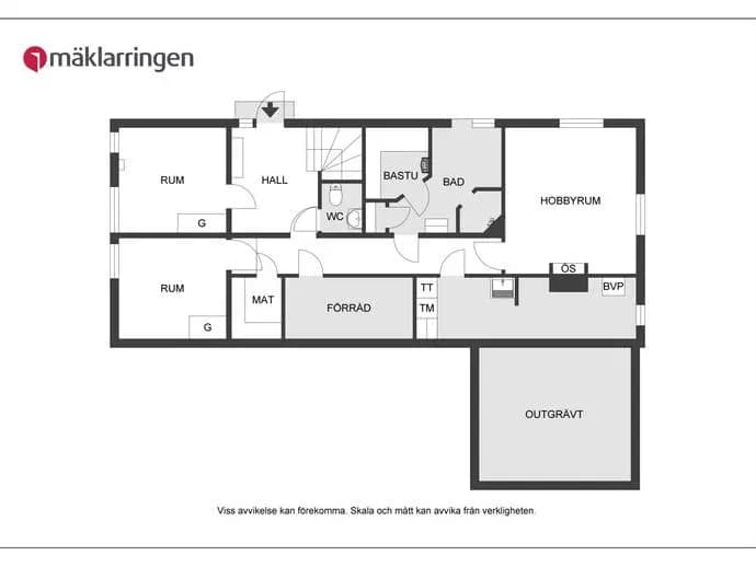 Floor plan for Sedelvägen 1