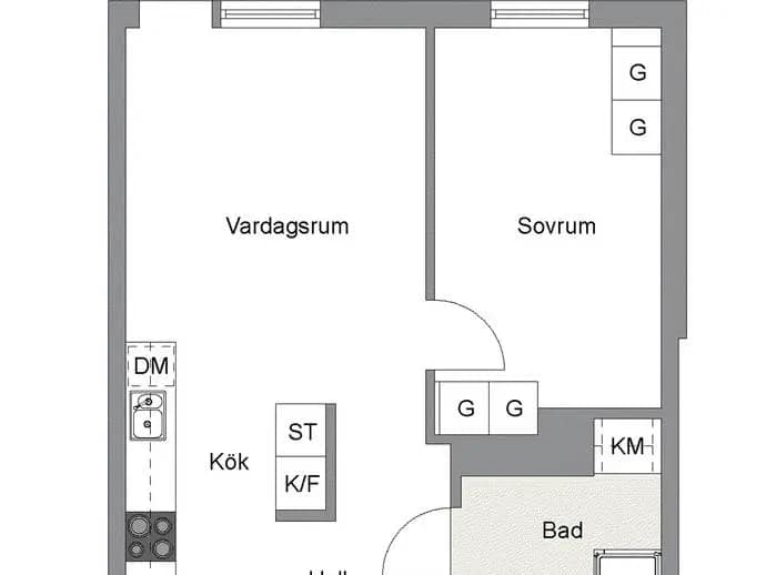 Floor plan for Oxenstiernas Allé 22