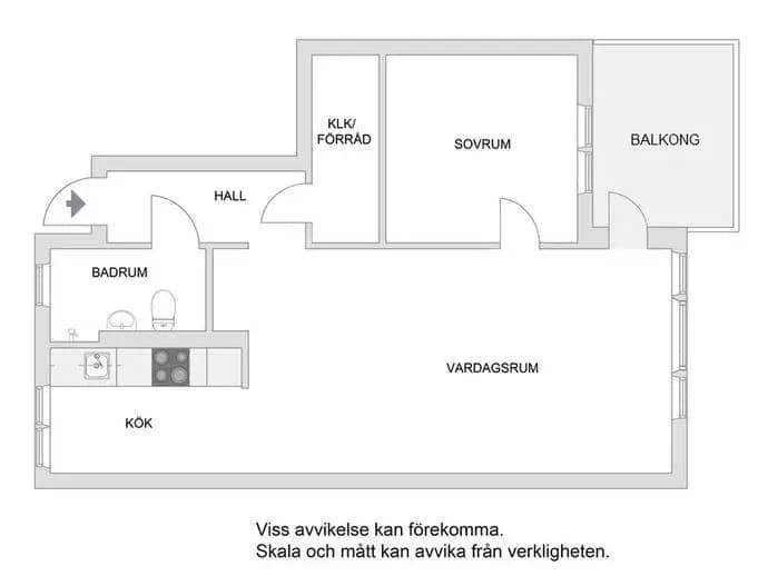 Planritning för Ringstedsgatan 4, 2 tr