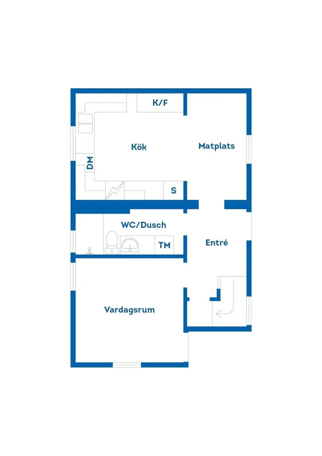 Planritning för Skästravägen 19