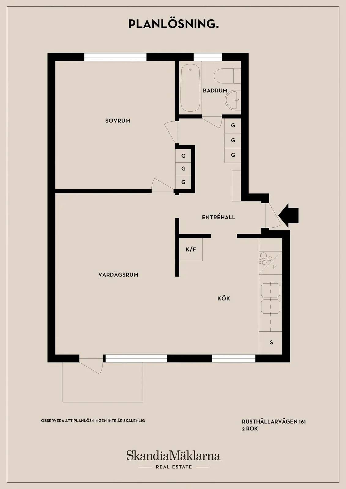 Floor plan for Rusthållarvägen 161