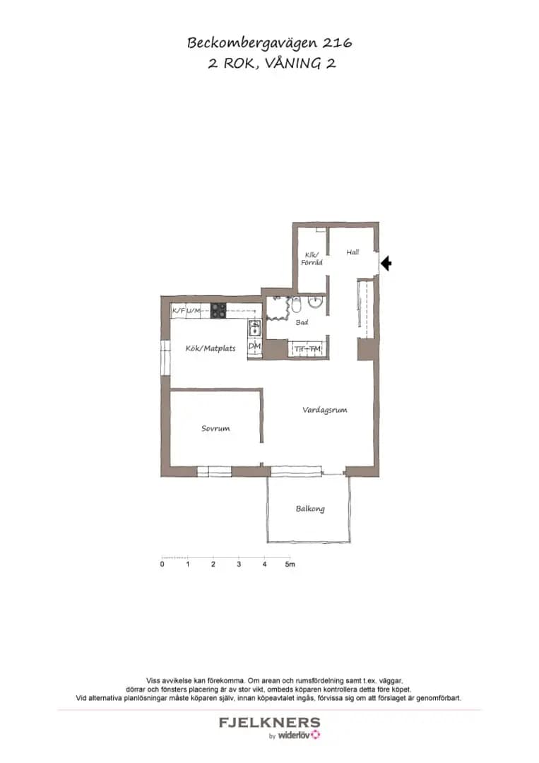 Floor plan for Beckombergavägen 216