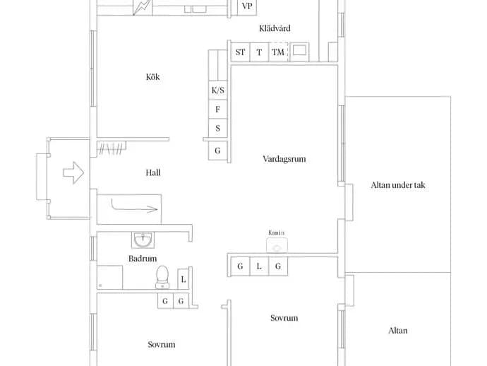 Planritning för Tampgränd 6