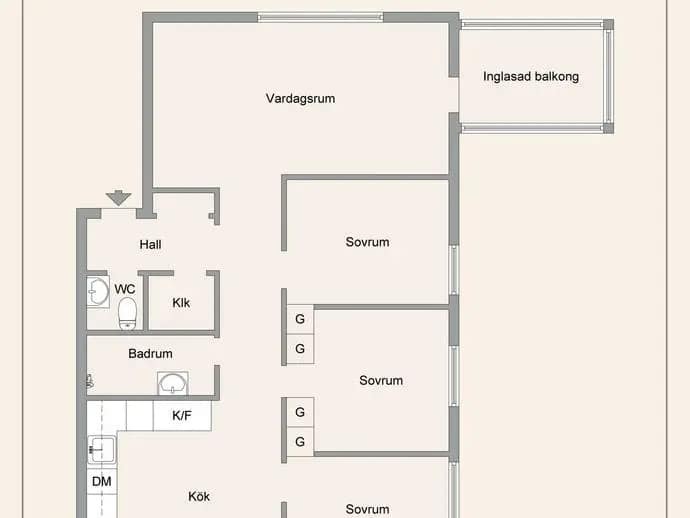 Planritning för Gröna gatan 25A