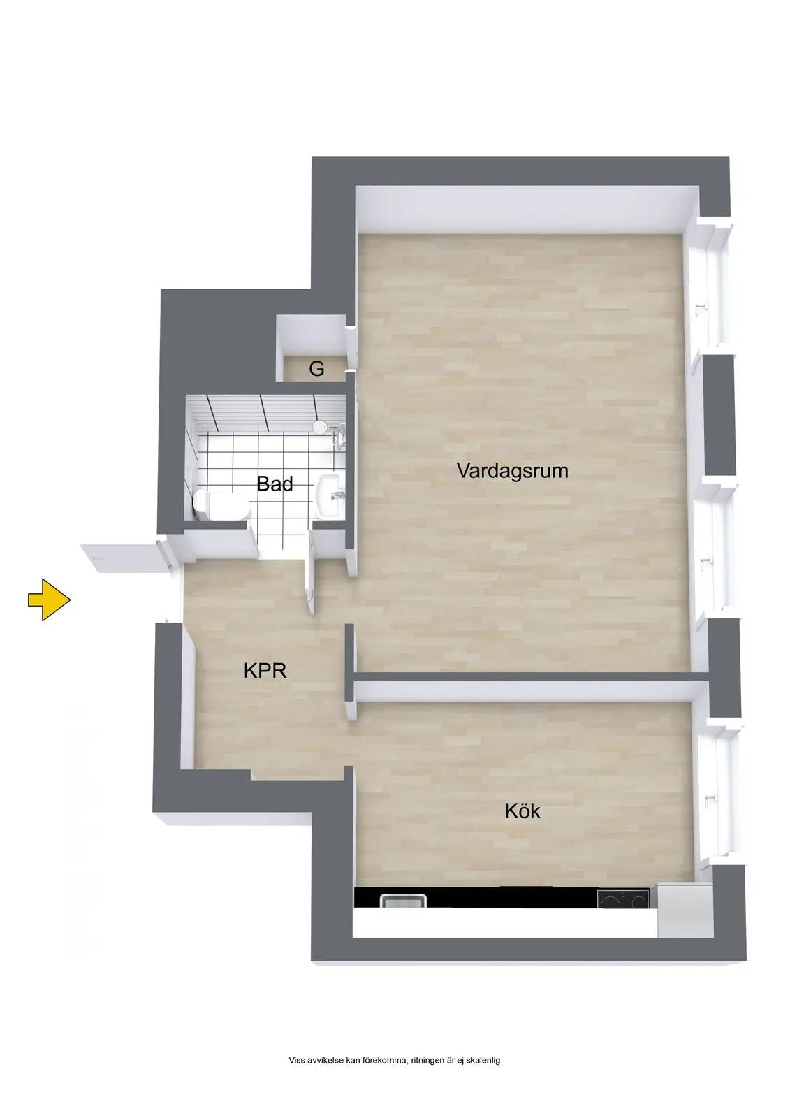 Planritning för Gamla Uppsalagatan 20