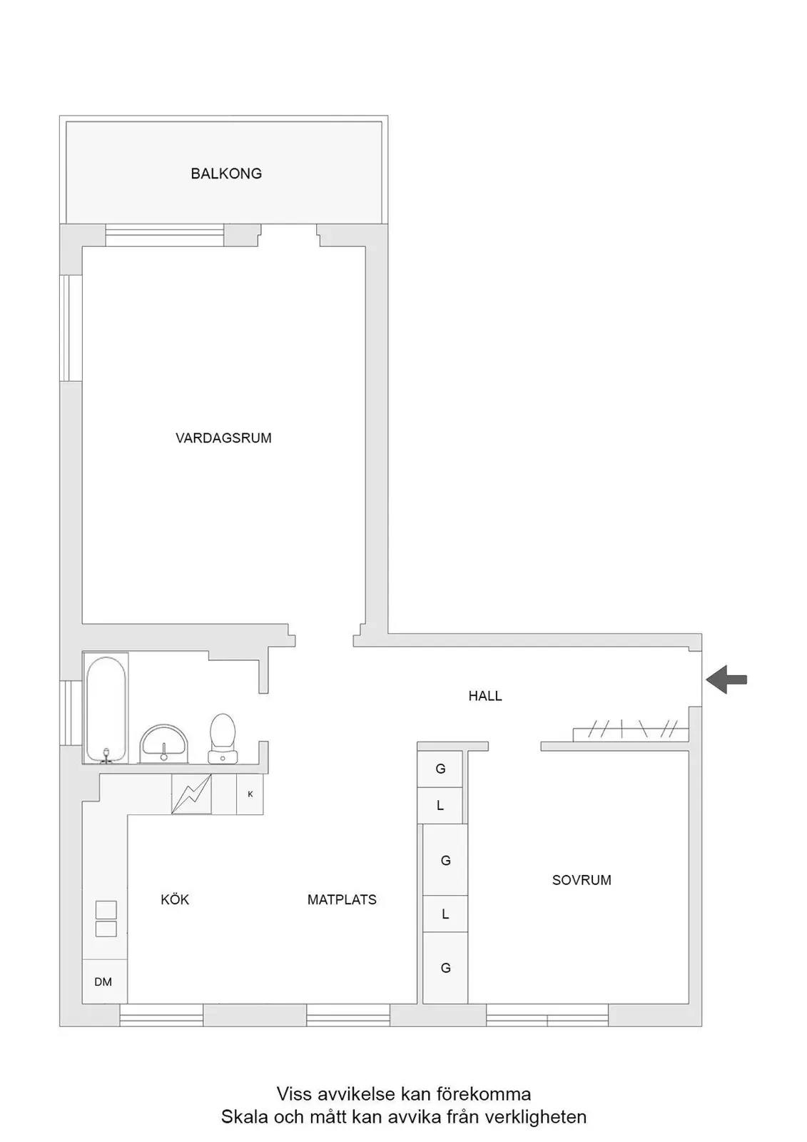 Floor plan for Stohagsvägen 27B