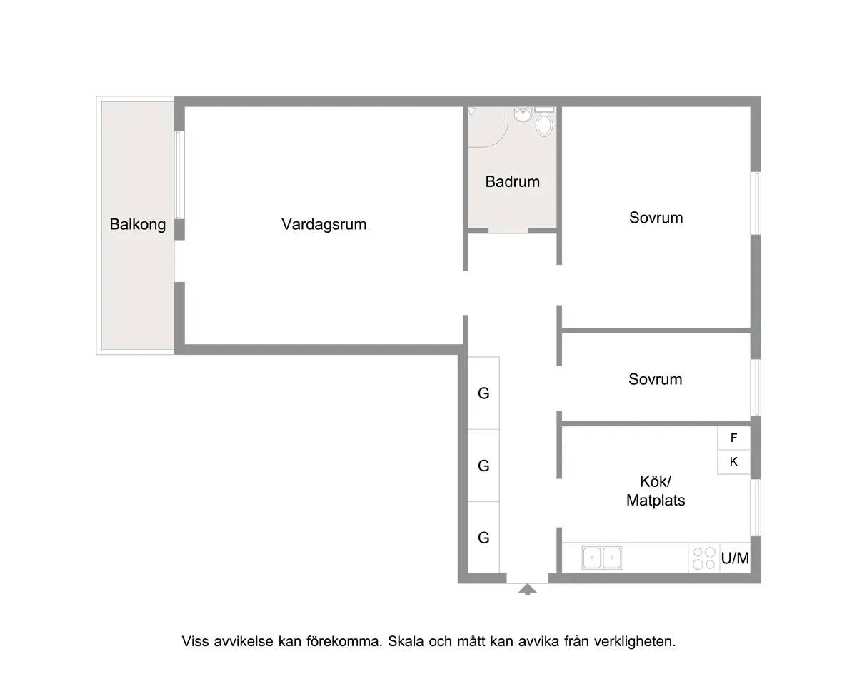 Floor plan for Jägersrovägen 7 B
