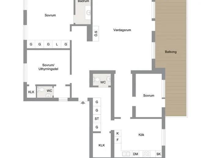 Planritning för Odensvivägen 6 b