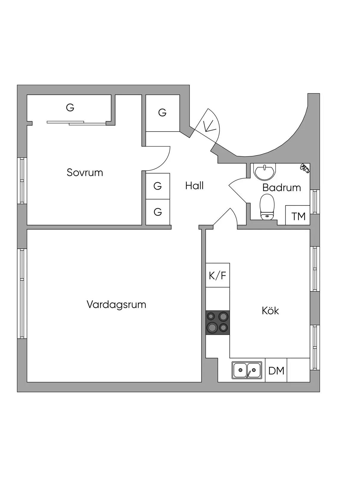 Floor plan for Kransbindarvägen 41, vån 3 av 3