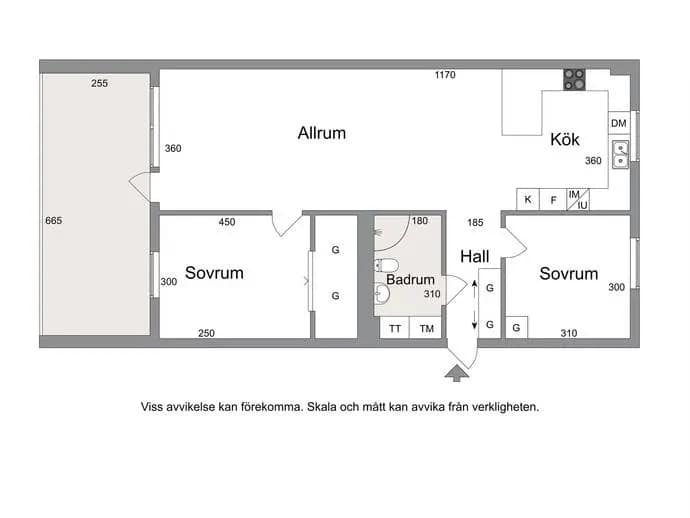 Floor plan for Gamla Södertäljevägen 134A