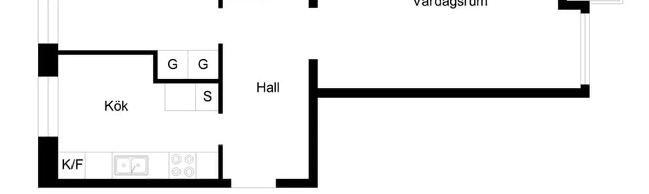 Floor plan for Ryttaregatan 3A