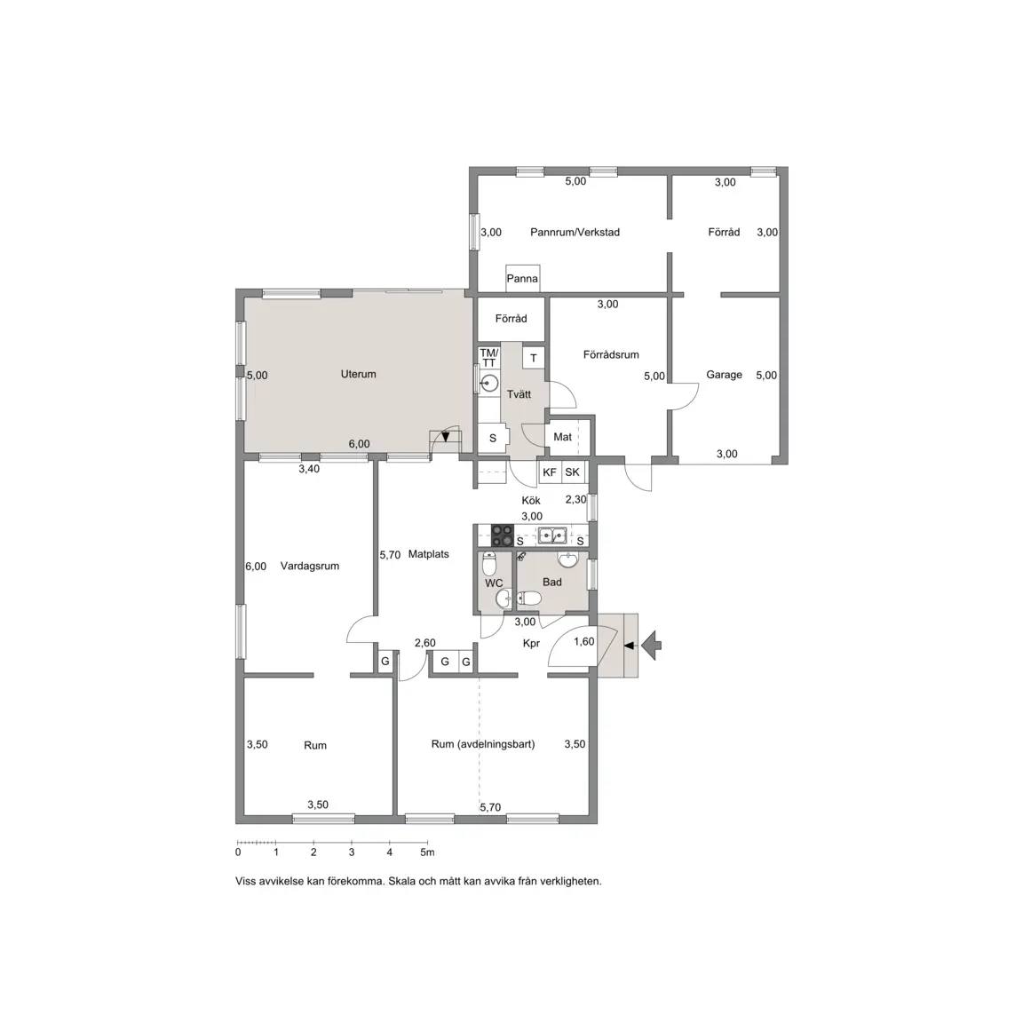 Floor plan for Källebergsvägen 7