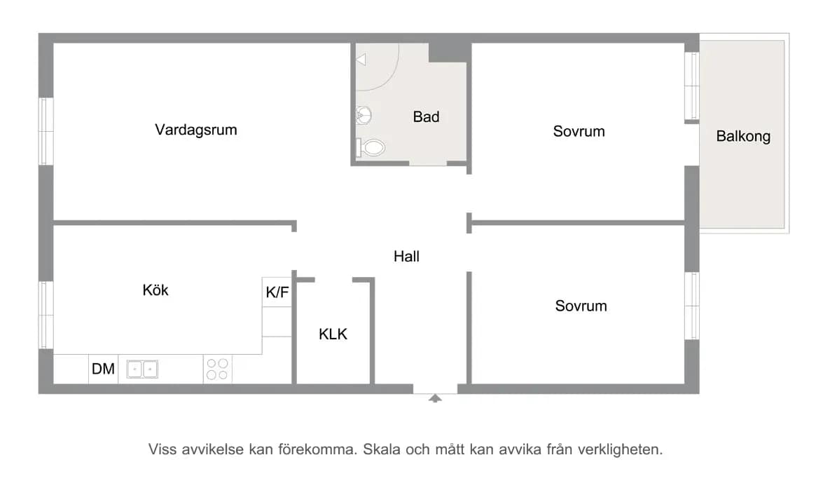 Floor plan for Nygatan 1C