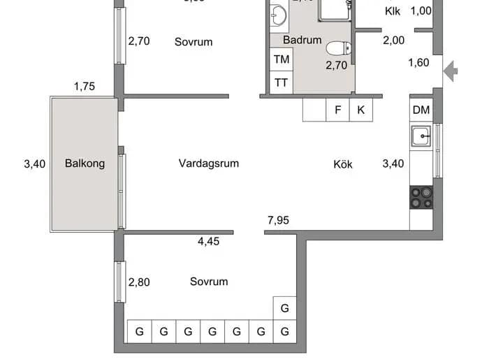Planritning för Skägglavsvägen 14