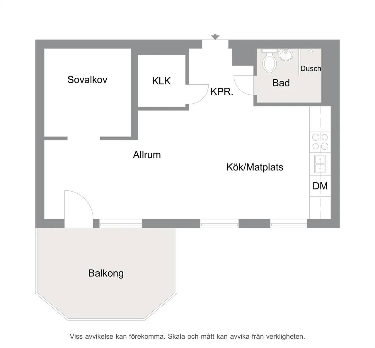 Floor plan for Kollegiegatan 3B
