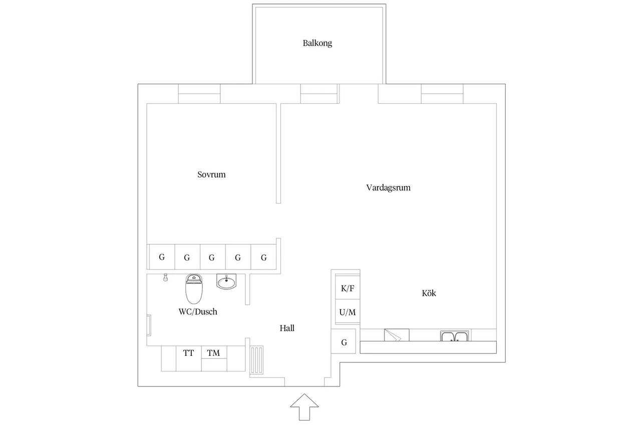 Floor plan for Ahrenbergsgatan 12