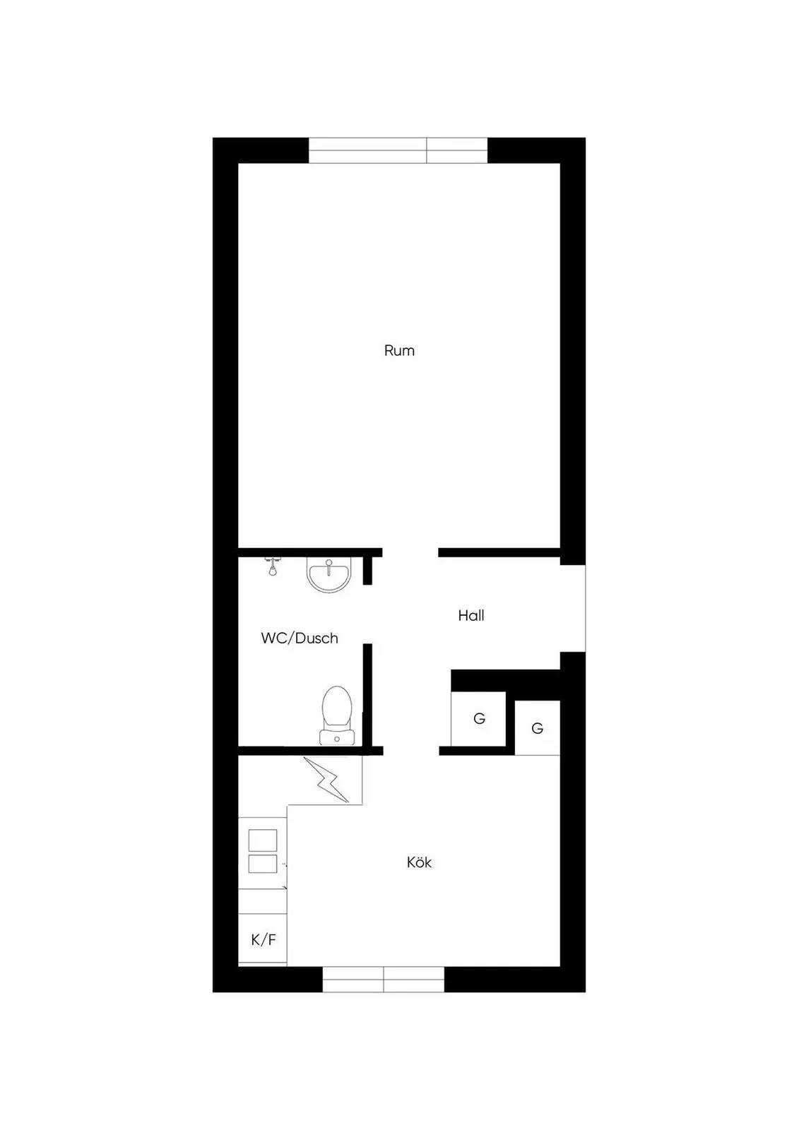 Floor plan for Frödingsvägen 12c