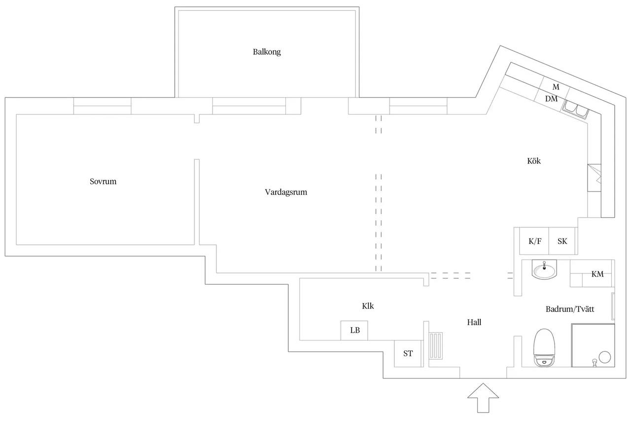 Floor plan for Masugnsvägen 68, vån 8/8