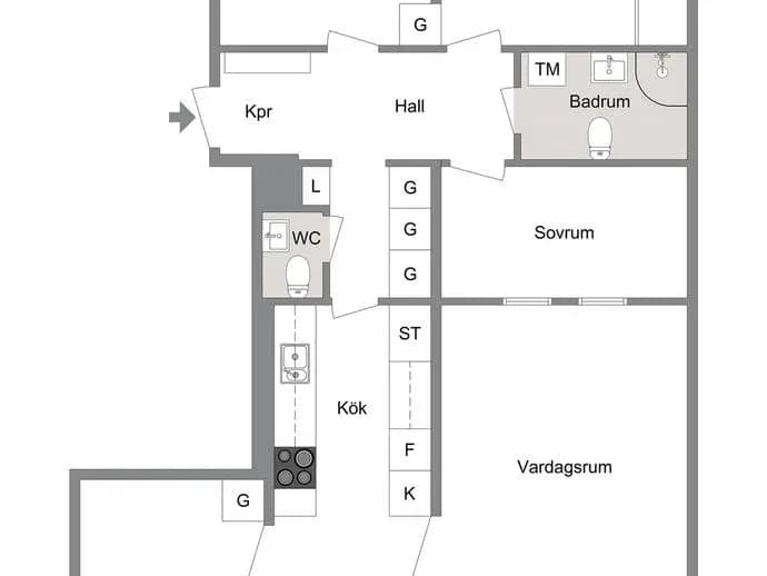 Planritning för Marknadsvägen 83