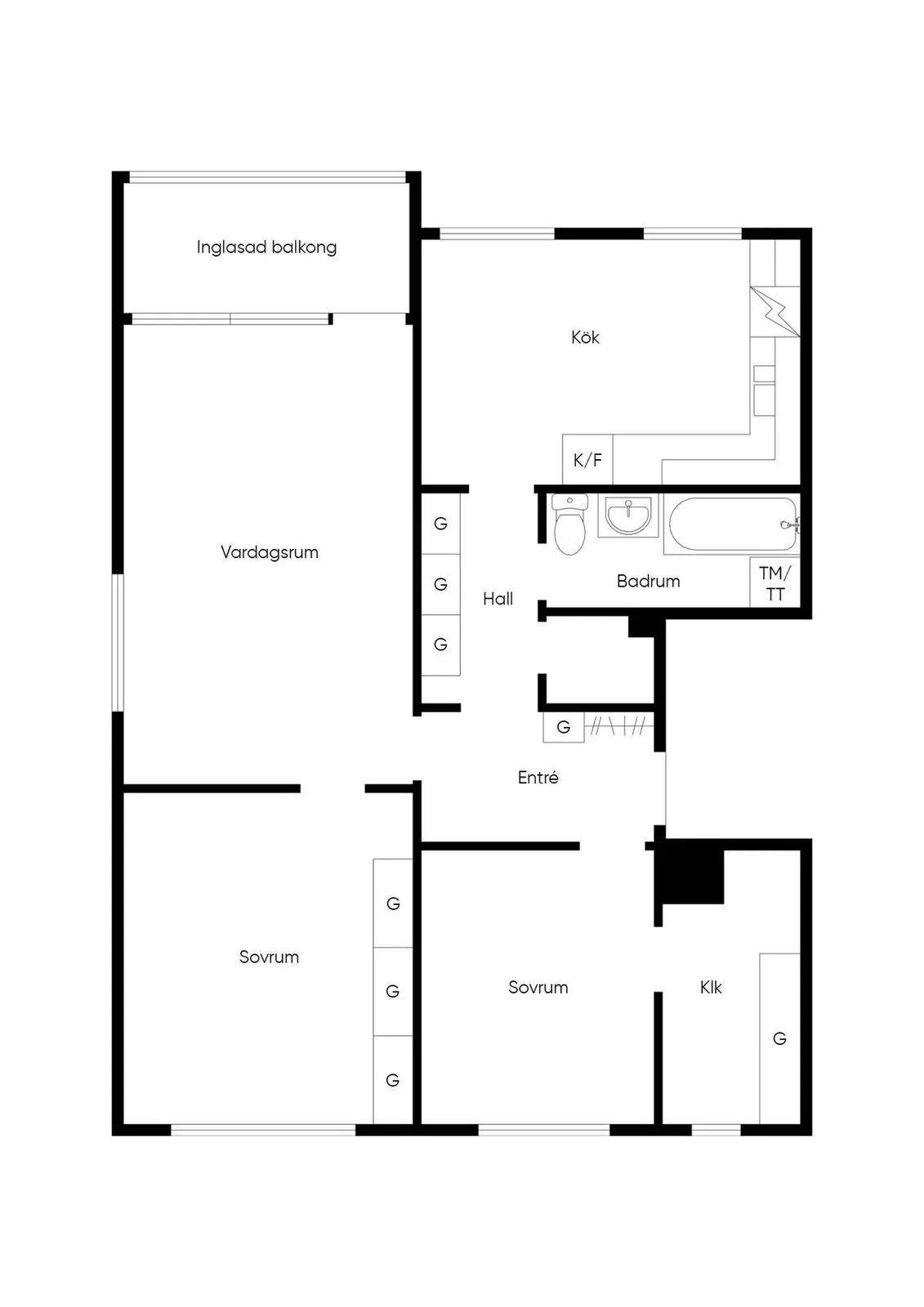 Floor plan for Stångörsgatan 13A