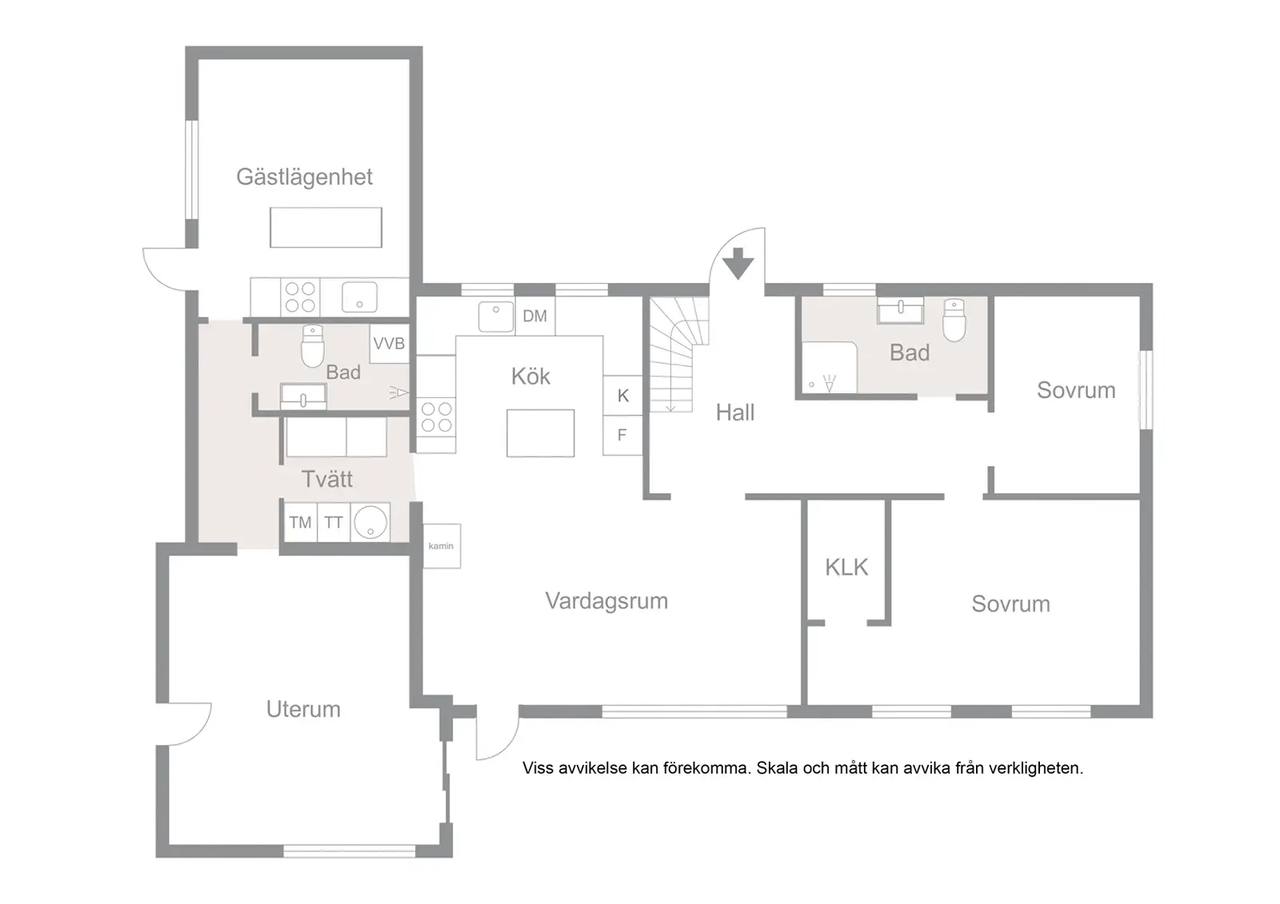 Floor plan for Hökvägen 23