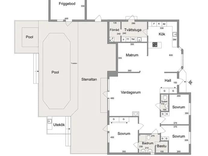Floor plan for Skogsdungevägen 23