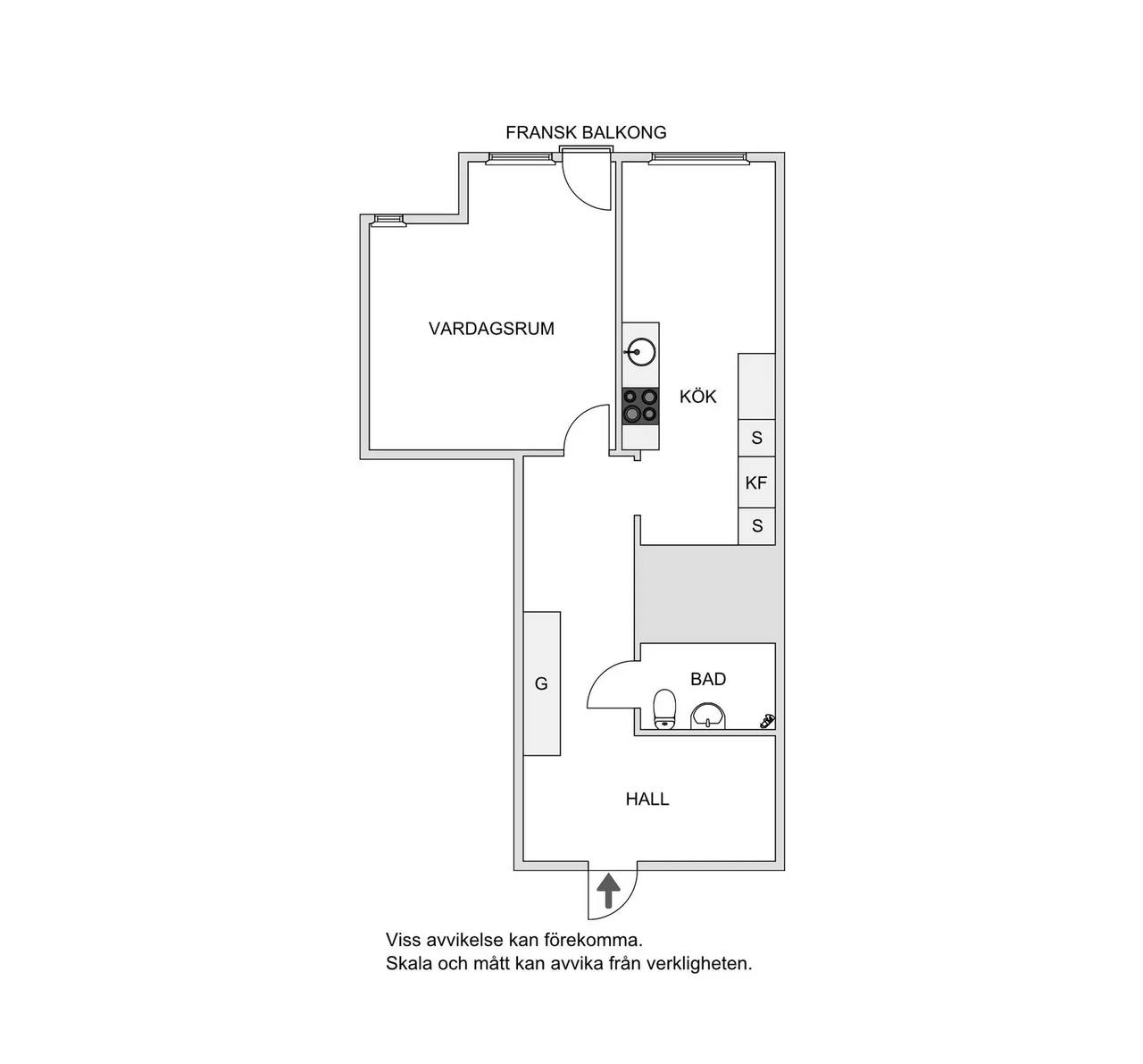 Floor plan for Ystadsgatan 16A