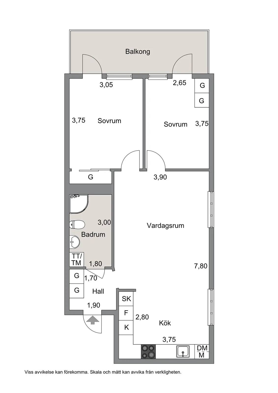 Floor plan for Årbylundsgatan 3