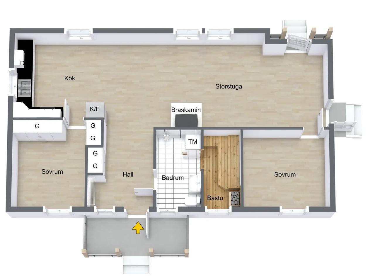 Planritning för Tallkottsvägen 6