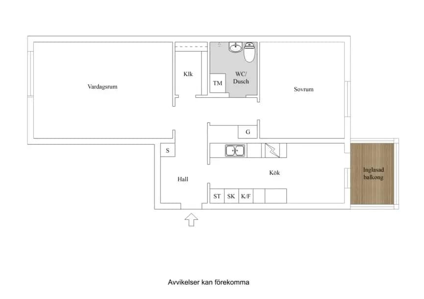 Planritning för Sätunavägen 16E