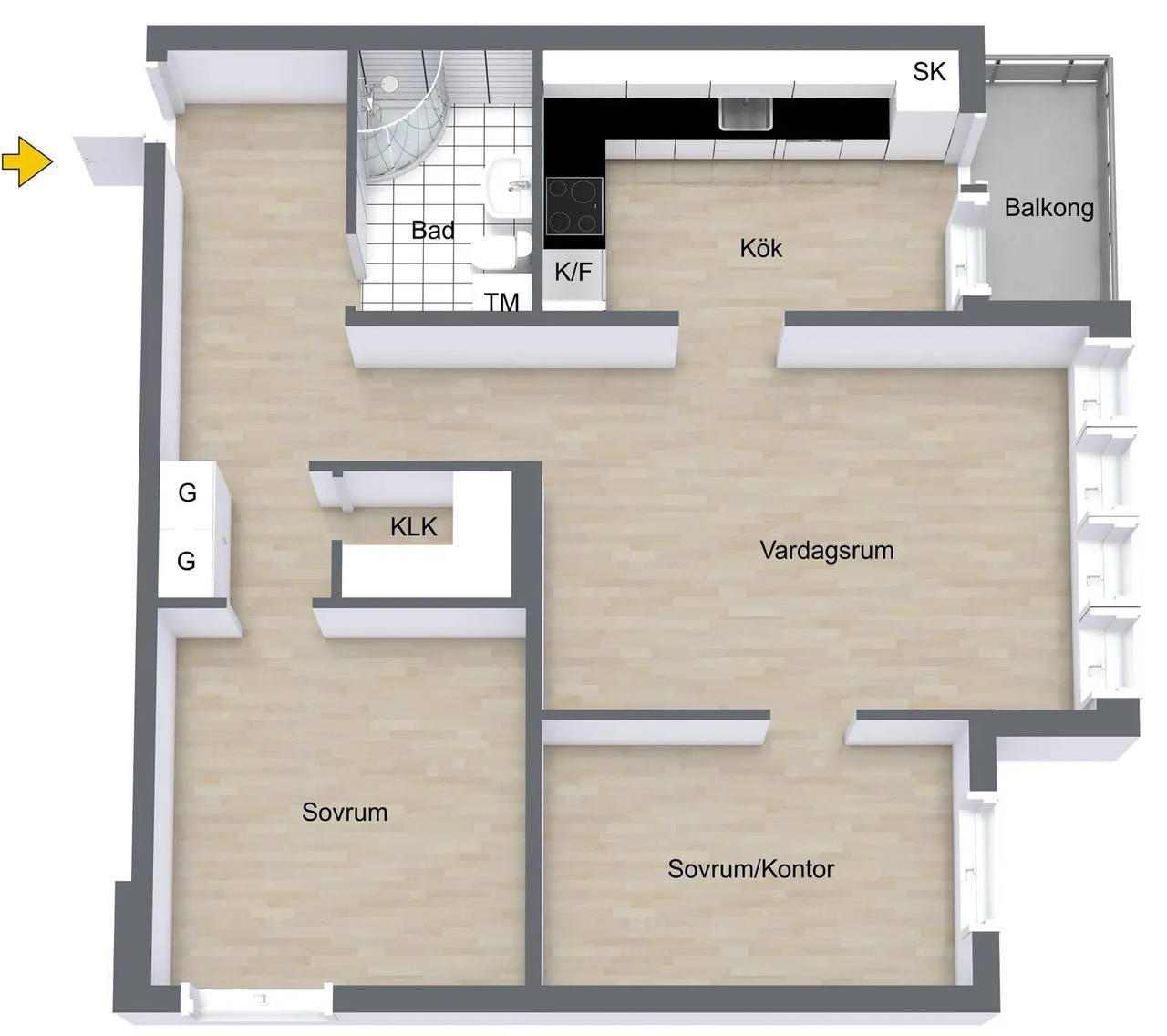 Planritning för Fredsgatan 3