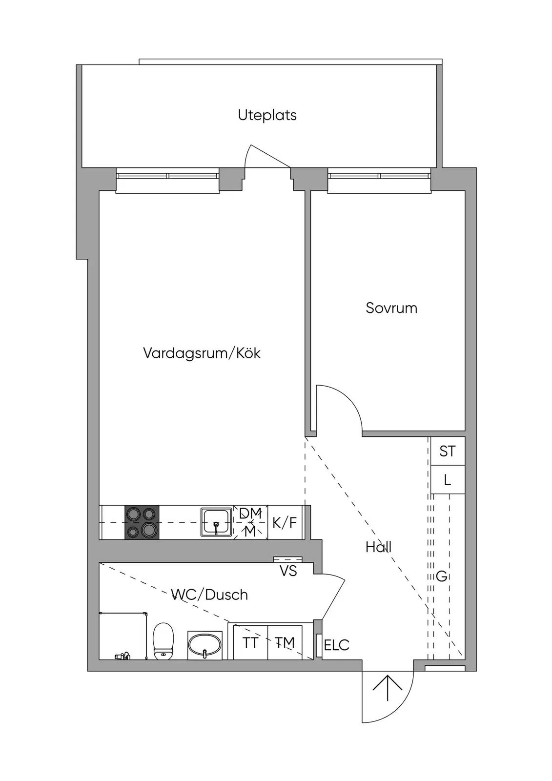 Floor plan for Virkesvägen 5E