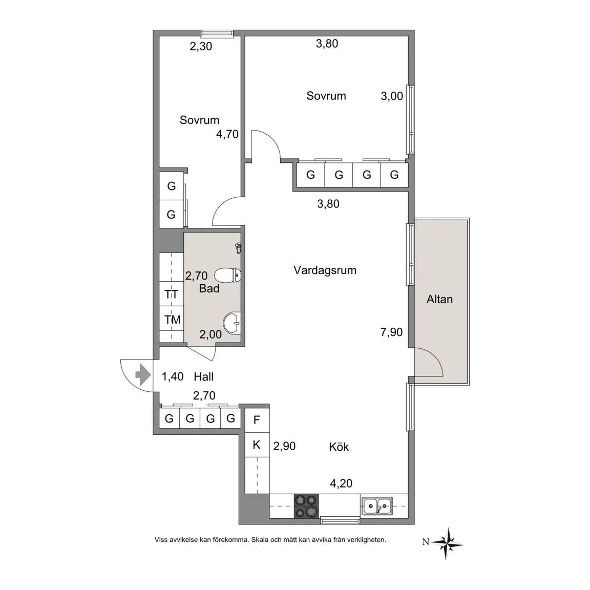 Floor plan for Bildradiogatan 8C