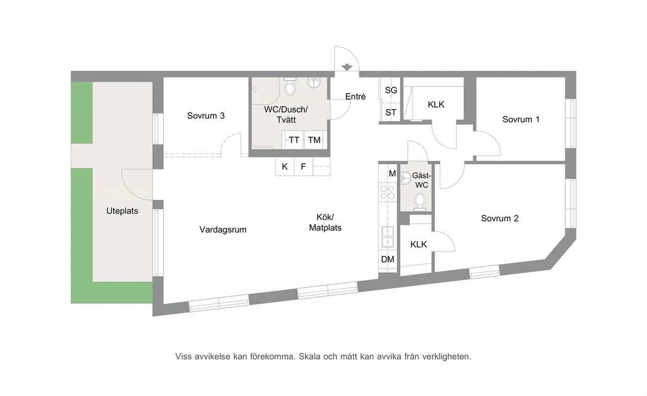 Floor plan for Blåsebergavägen 21