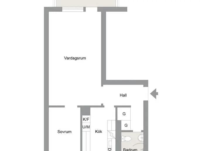 Floor plan for Käpplundavägen 2B