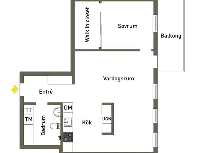 Floor plan for Kavallerivägen 2A