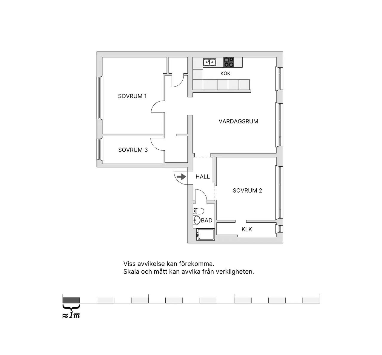 Planritning för Församlingsgatan 4