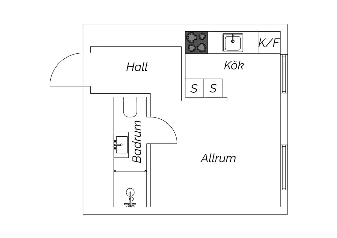 Planritning för Nynäsvägen 318