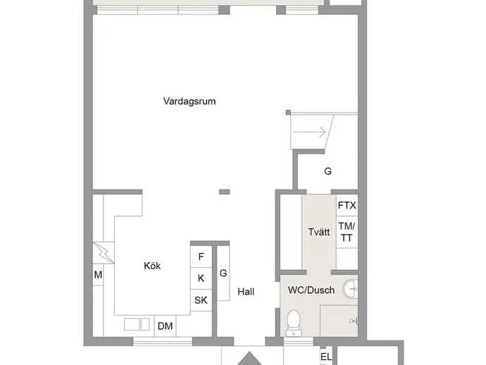 Floor plan for Parkvägen 34B