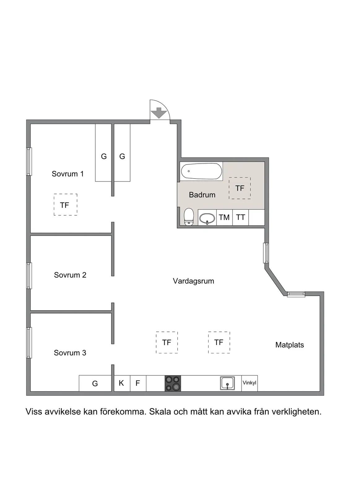 Floor plan for Luntmakargatan 12