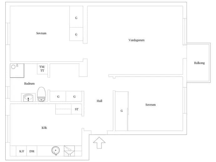 Planritning för Svedalavägen 8