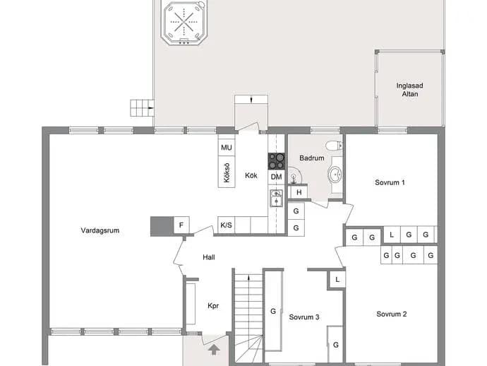 Floor plan for Nämndemansvägen 4